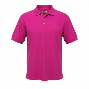 Springfield Men's Regular Fit Pique Polo Shirt Fuchsia Pink Large 100% Cotton